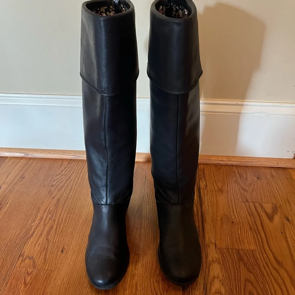 Seychelles Over-the-Knee Rear‎ Zip Boots Black Sz 9